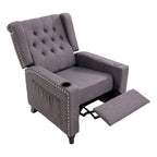 Fauteuil inclinable à dossier réglable, fauteuil clouté, grand canapé rembourré