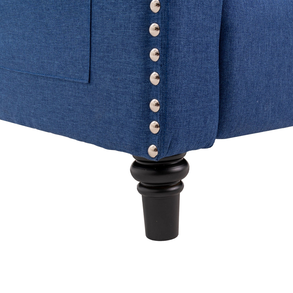 Fauteuil inclinable à dossier réglable, fauteuil clouté, grand canapé rembourré