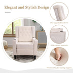 Fauteuil inclinable à dossier réglable, fauteuil clouté, grand canapé rembourré