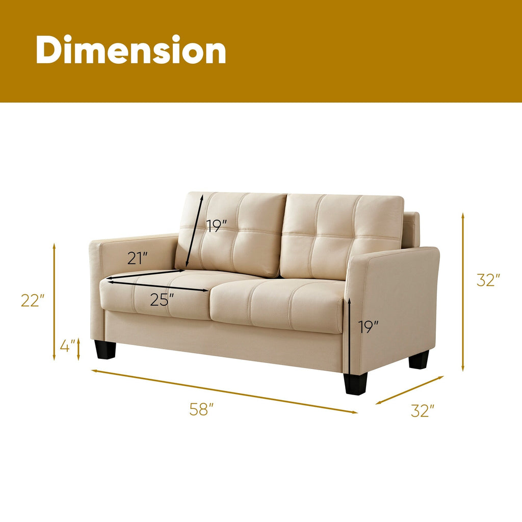 Causeuse en similicuir Ainfox 57,50 po