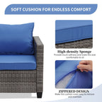 Ensemble de canapés d'extérieur Ainfox pour patio, canapé sectionnel en osier, meubles de patio, canapé en rotin