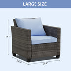 Ensemble de canapés d'extérieur Ainfox pour patio, canapé sectionnel en osier, meubles de patio, canapé en rotin