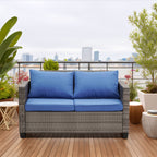 Ensemble de canapés d'extérieur Ainfox pour patio, canapé sectionnel en osier, meubles de patio, canapé en rotin