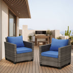 Ensemble de canapés d'extérieur Ainfox pour patio, canapé sectionnel en osier, meubles de patio, canapé en rotin