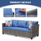 Ensemble de canapés d'extérieur Ainfox pour patio, canapé sectionnel en osier, meubles de patio, canapé en rotin