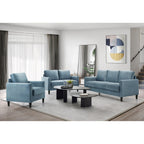 Ensemble de salon avec accoudoirs en velours Clayfell Airell