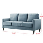 Ensemble de salon avec accoudoirs en velours Clayfell Airell