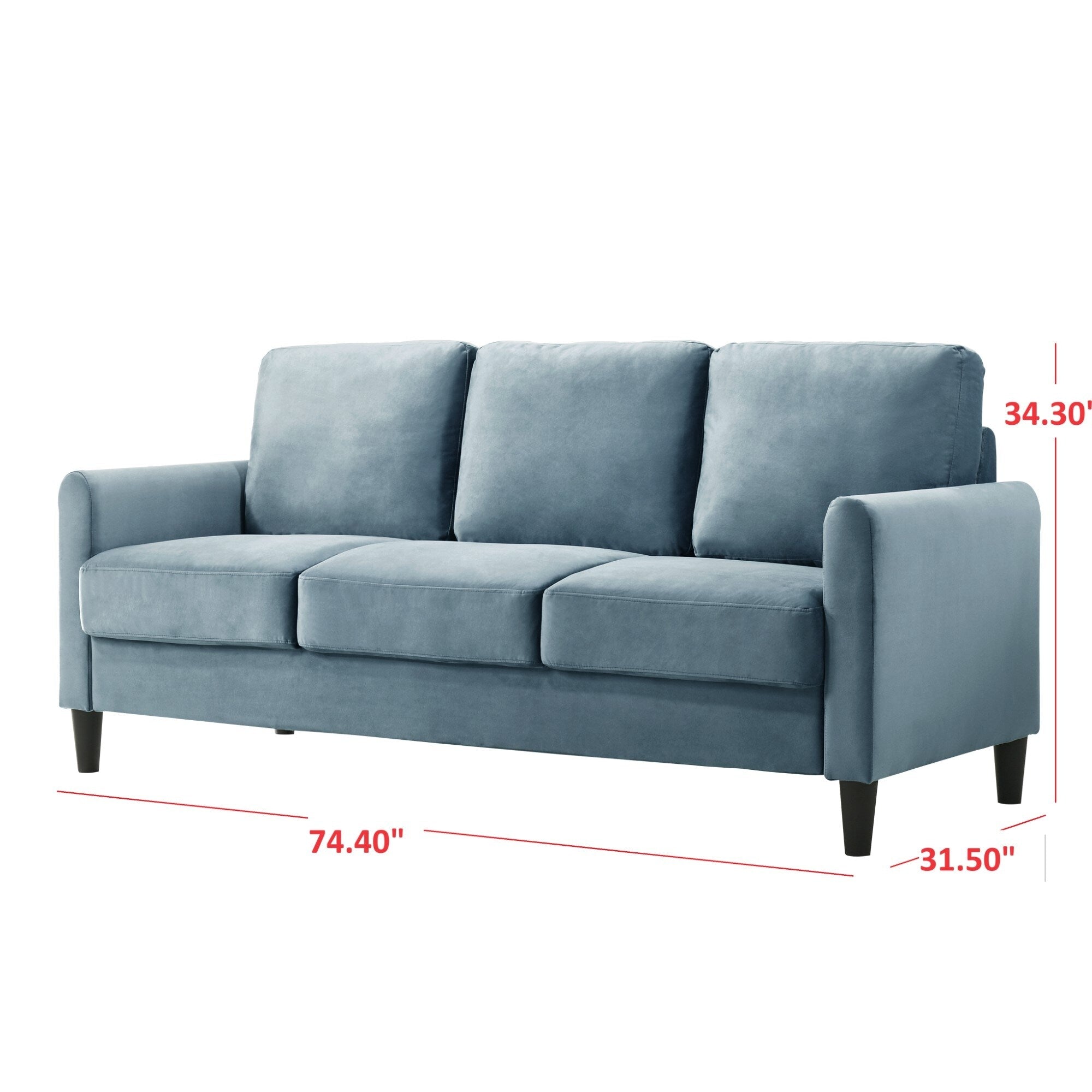 Ensemble de salon avec accoudoirs en velours Clayfell Airell