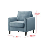 Ensemble de salon avec accoudoirs en velours Clayfell Airell