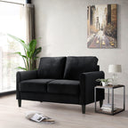 Ensemble de salon avec accoudoirs en velours Clayfell Airell