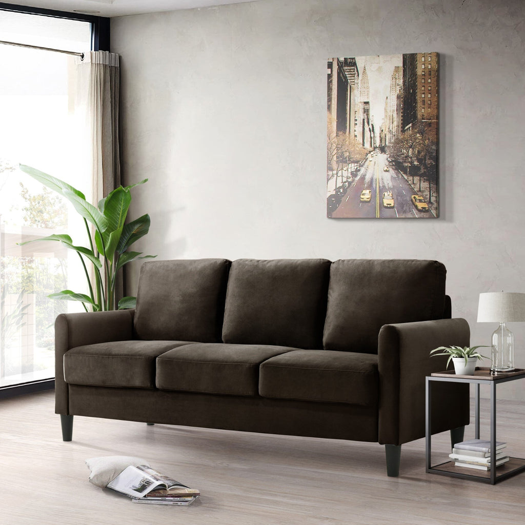 Ensemble de salon avec accoudoirs en velours Clayfell Airell