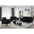 Ensemble de salon avec accoudoirs en velours Clayfell Airell