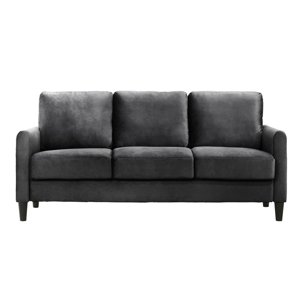 Ensemble de salon avec accoudoirs en velours Clayfell Airell