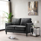 Ensemble de salon avec accoudoirs en velours Clayfell Airell