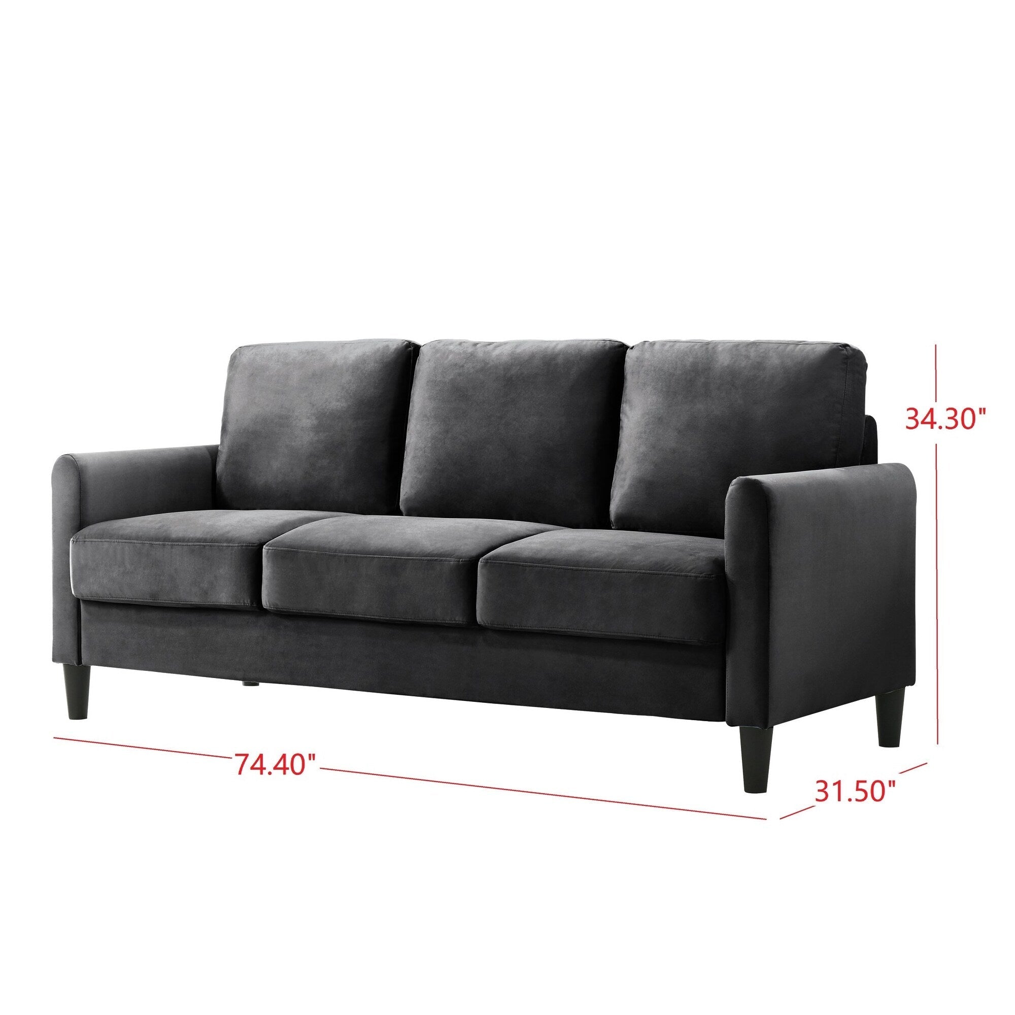 Ensemble de salon avec accoudoirs en velours Clayfell Airell