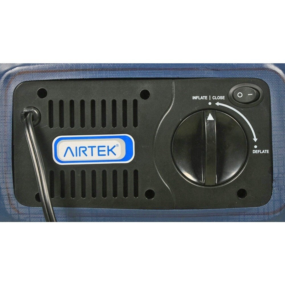 Matelas pneumatique Airtek pleine grandeur à dessus floqué avec surmatelas en mousse à mémoire de forme de 2,5 cm