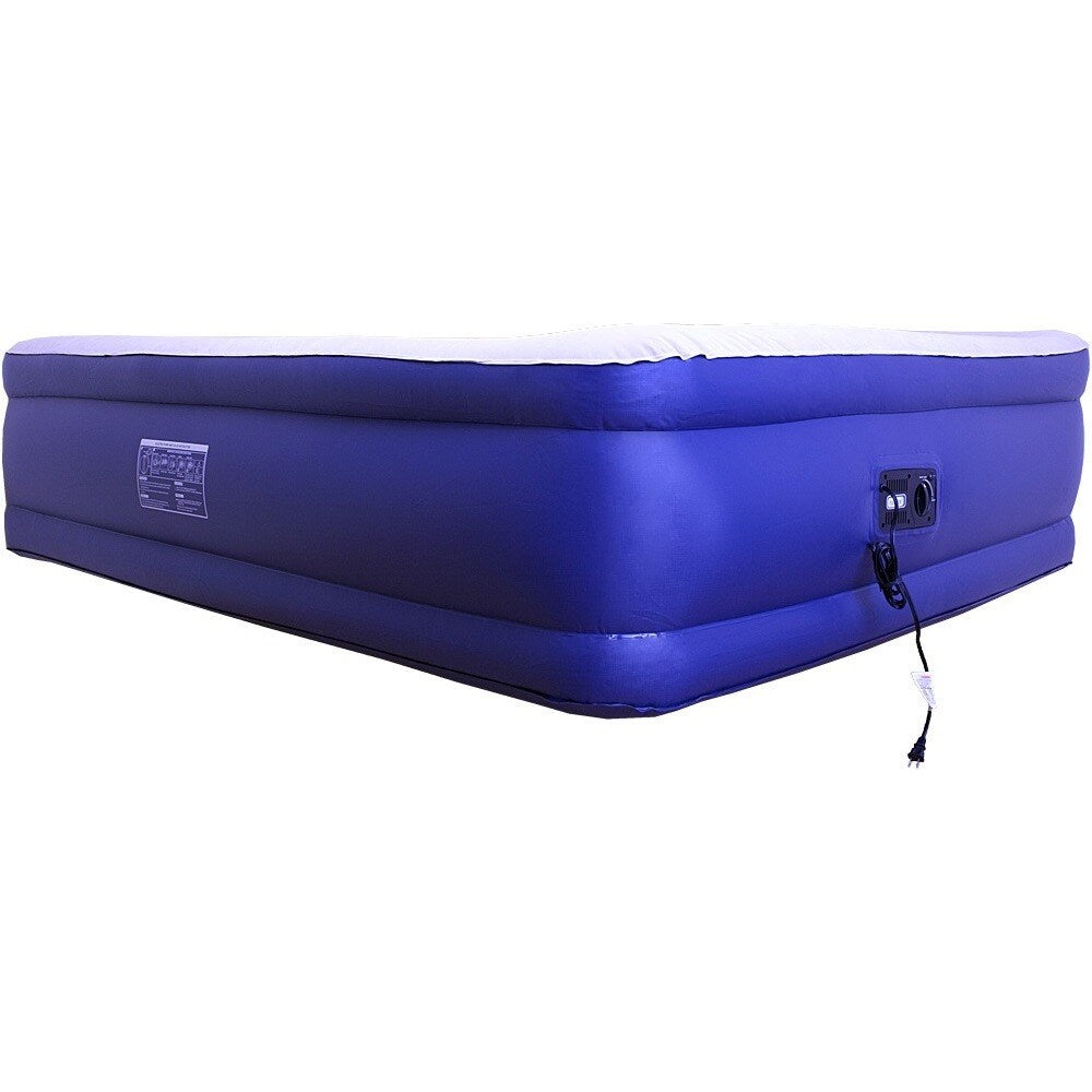 Matelas pneumatique Airtek pleine grandeur à dessus floqué avec surmatelas en mousse à mémoire de forme de 2,5 cm