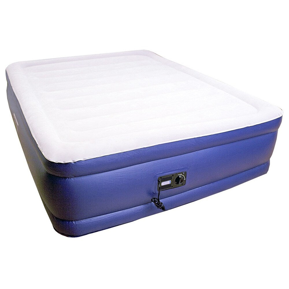 Matelas pneumatique Airtek pleine grandeur avec dessus floqué et surmatelas en mousse à mémoire de forme de 2,5 cm et drap-housse
