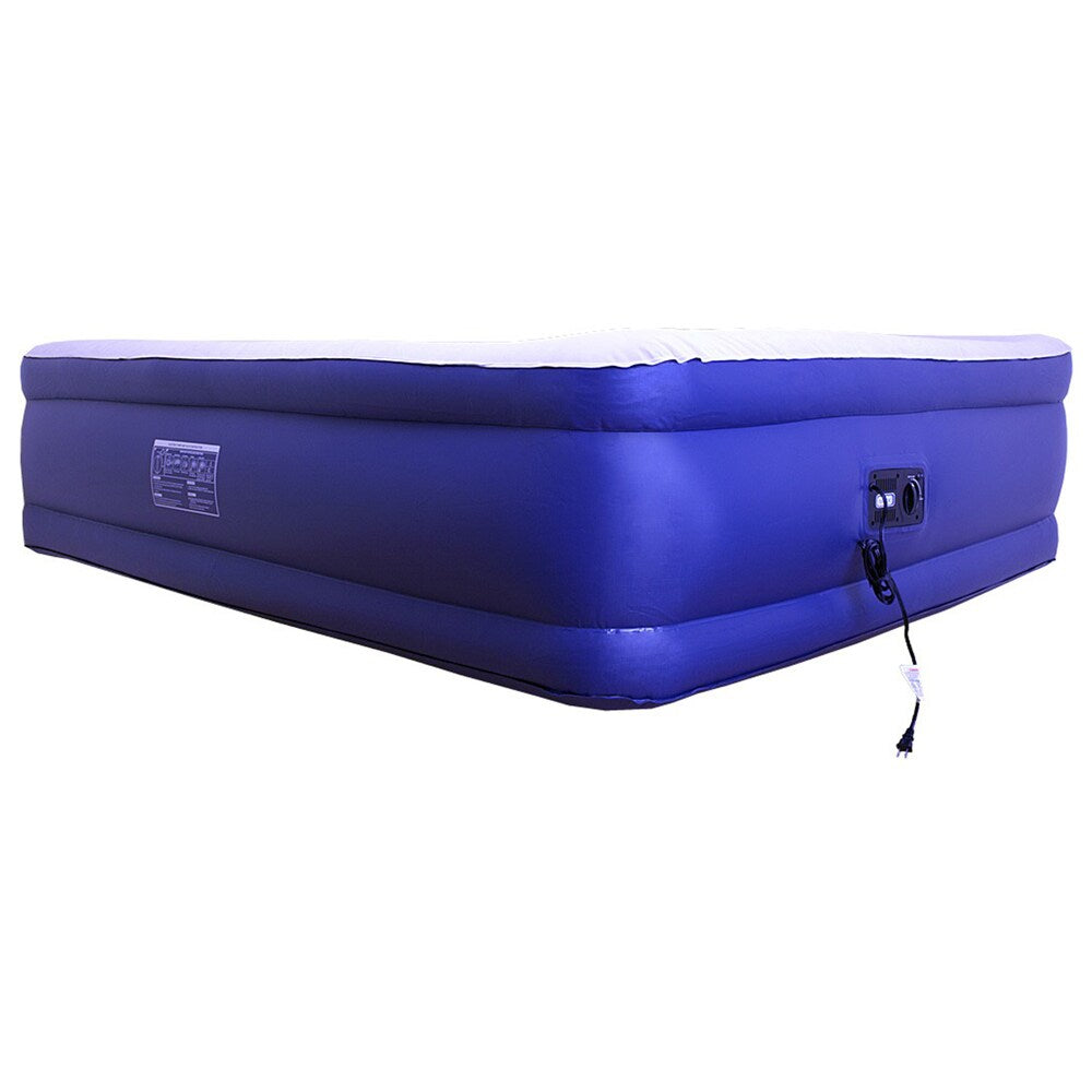 Matelas pneumatique Airtek pleine grandeur avec dessus floqué et surmatelas en mousse à mémoire de forme de 2,5 cm et drap-housse