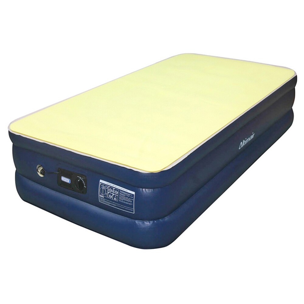 Matelas pneumatique Airtek Twin Flocked Top avec surmatelas en mousse à mémoire de forme