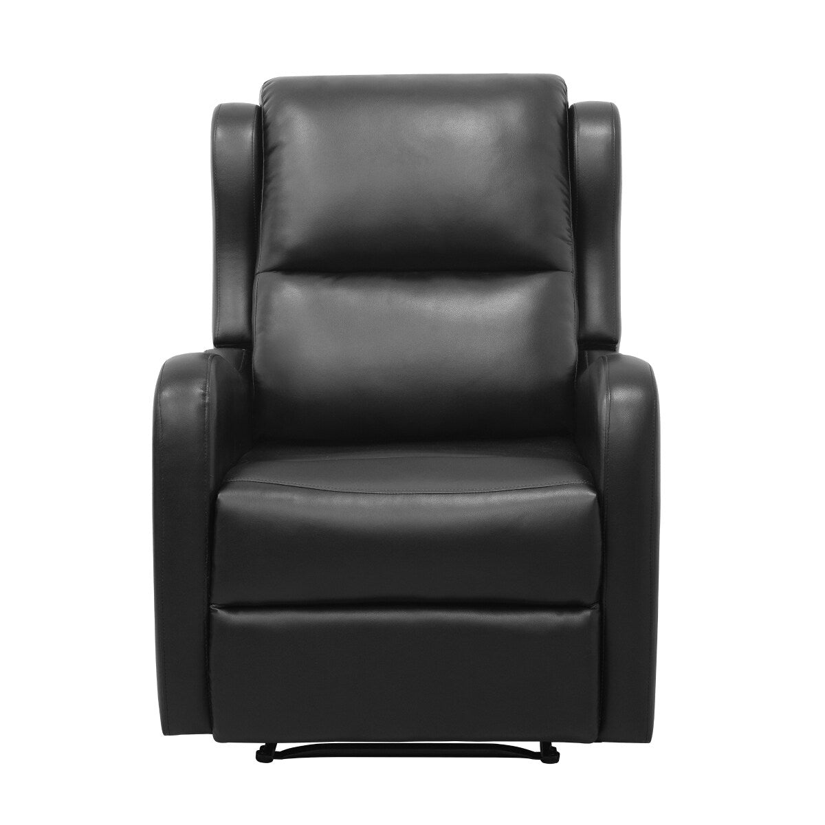 Fauteuil inclinable en similicuir noir Alayna