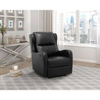 Fauteuil inclinable en similicuir noir Alayna