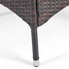 Ensemble de salle à manger d'extérieur Albury 5 pièces en bois d'acacia et osier par Christopher Knight Home - N/A