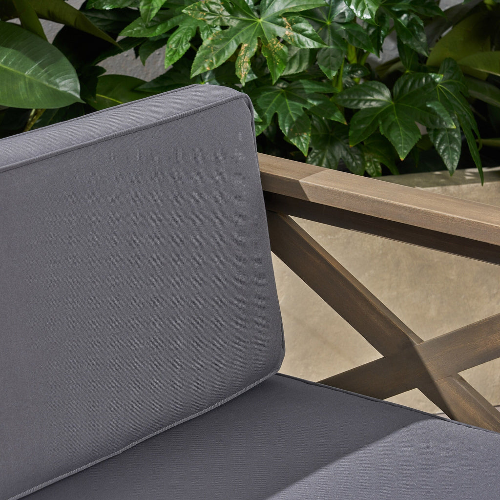 Ensemble de canapés d'extérieur Alcove en bois d'acacia 5 pièces par Christopher Knight Home