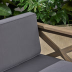 Ensemble de canapés d'extérieur Alcove en bois d'acacia 5 pièces par Christopher Knight Home