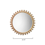 Miroir rond en bois Alden Décor Orion, naturel
