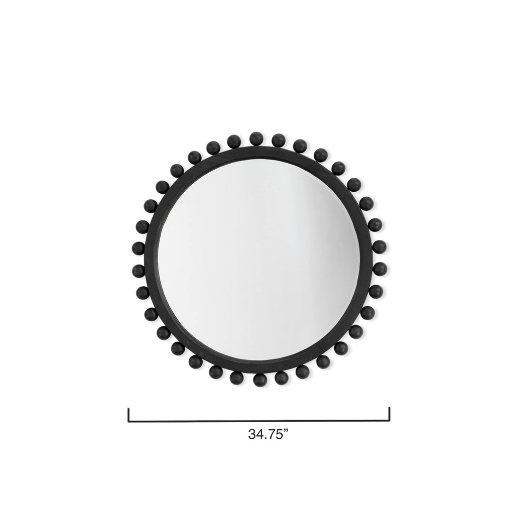 Miroir rond en bois Alden Décor Orion, naturel