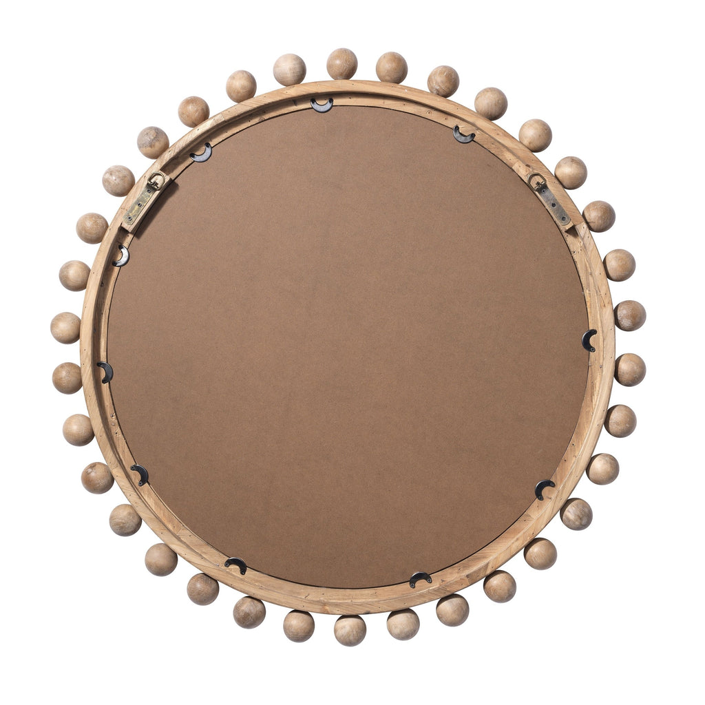 Miroir rond en bois Alden Décor Orion, naturel
