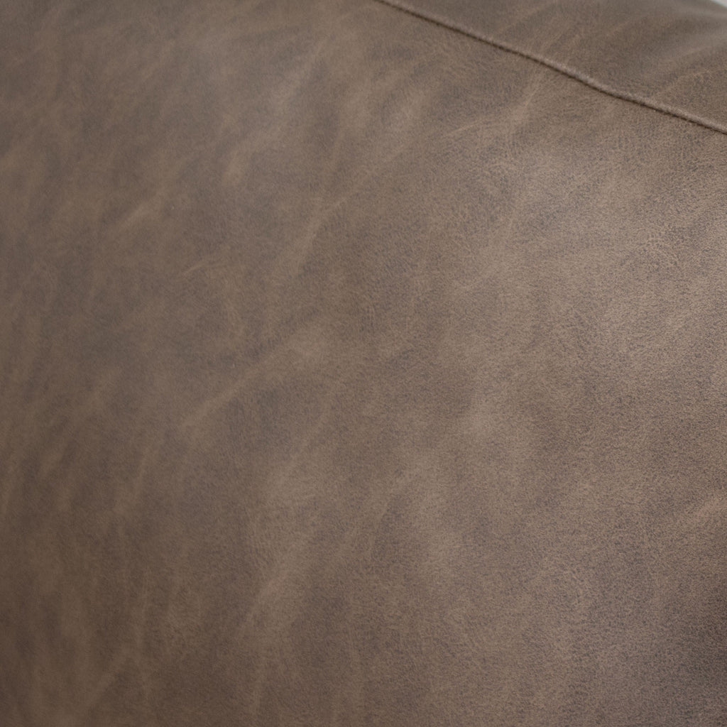 Canapé Alfi, 85 pouces, 2 coussins décoratifs, similicuir marron foncé moderne