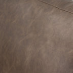 Canapé Alfi, 85 pouces, 2 coussins décoratifs, similicuir marron foncé moderne