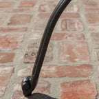 Ensemble de salle à manger circulaire d'extérieur Alfresco 5 pièces en fonte d'aluminium par Christopher Knight Home