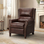 Fauteuil inclinable manuel large en cuir véritable Alicia 32,68