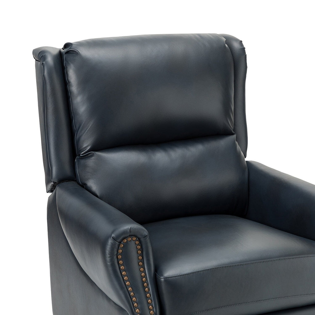 Fauteuil inclinable manuel large en cuir véritable Alicia 32,68