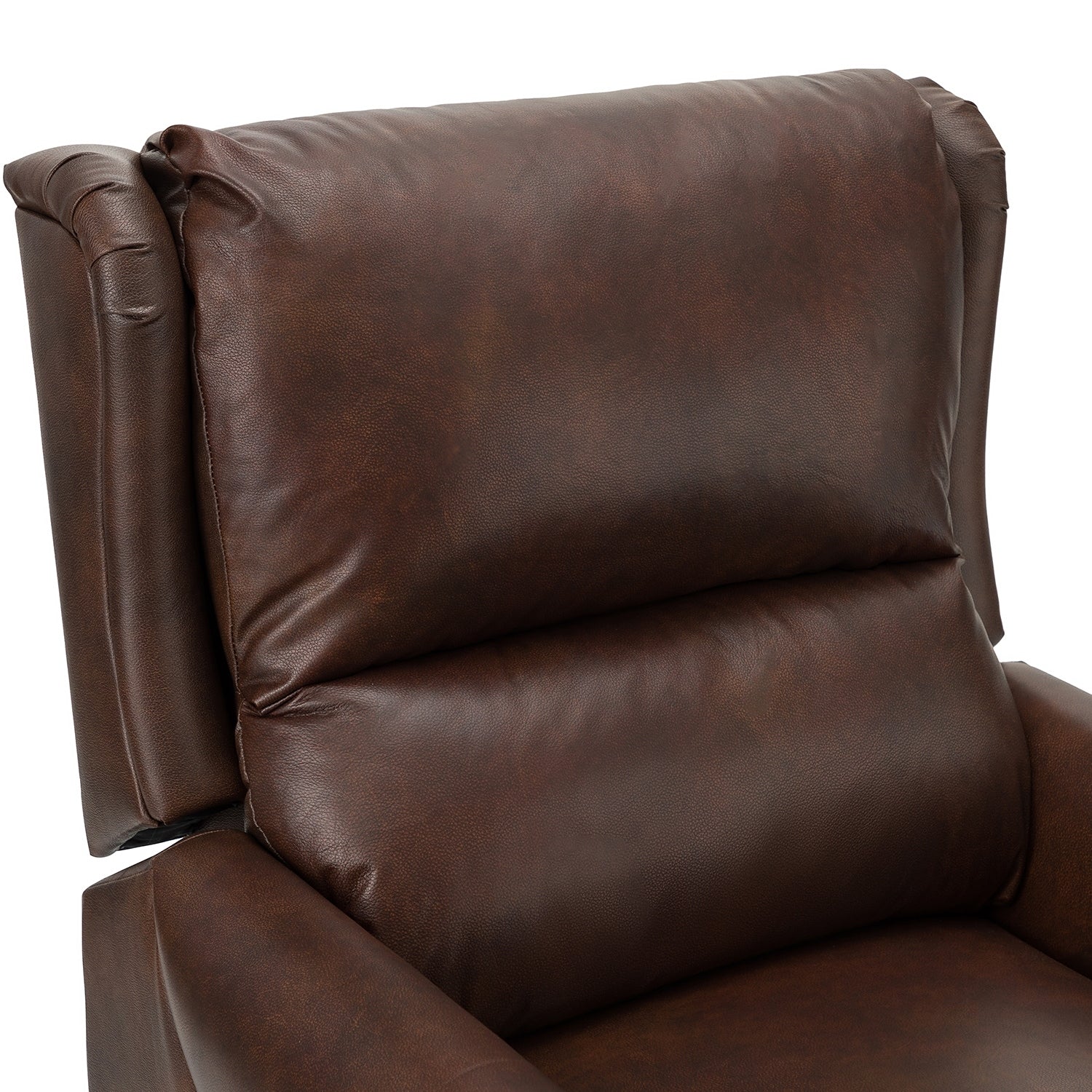 Fauteuil inclinable manuel large en cuir véritable Alicia 32,68