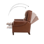 Fauteuil inclinable manuel large en cuir véritable Alicia 32,68