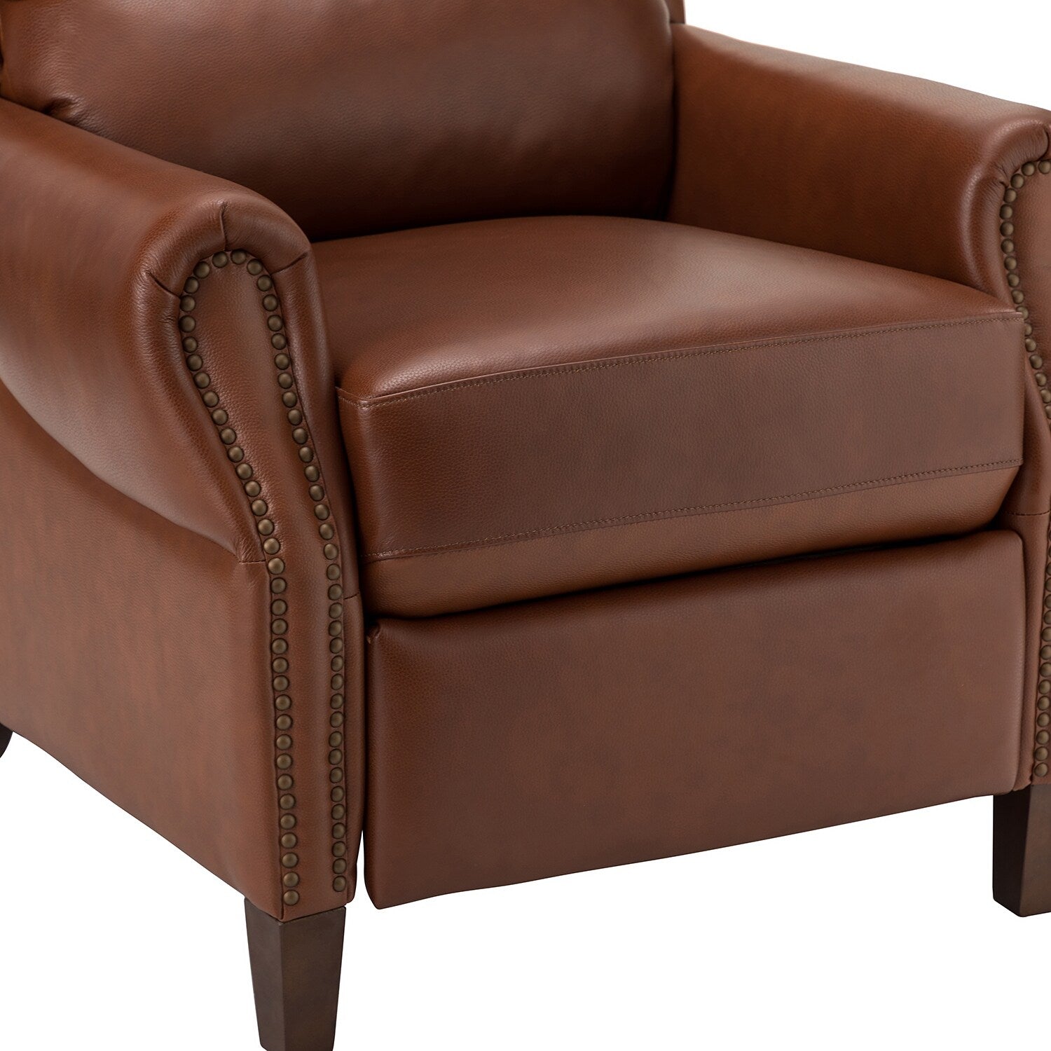 Fauteuil inclinable manuel large en cuir véritable Alicia 32,68