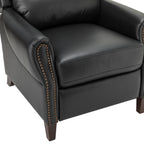 Fauteuil inclinable manuel large en cuir véritable Alicia 32,68