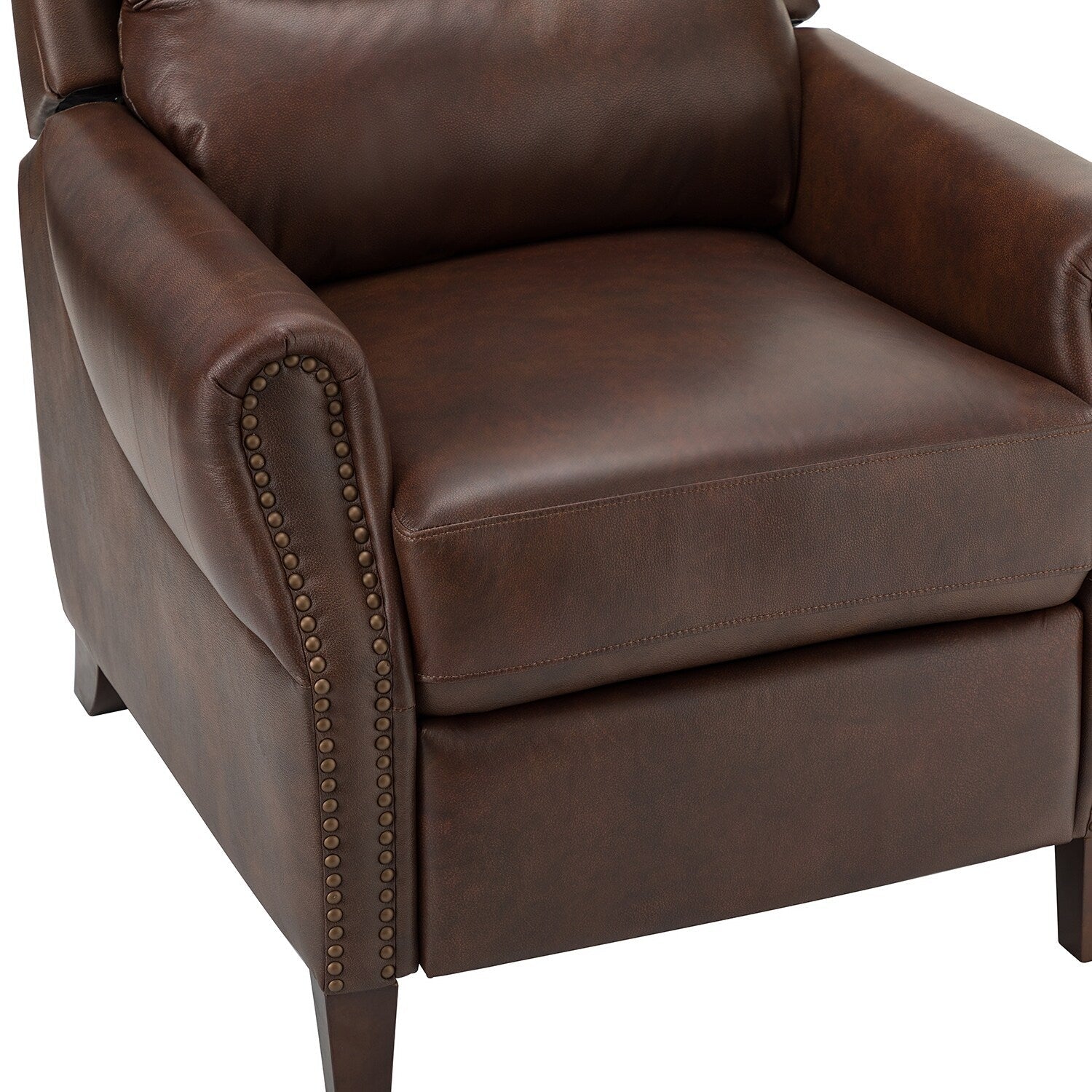 Fauteuil inclinable manuel large en cuir véritable Alicia 32,68