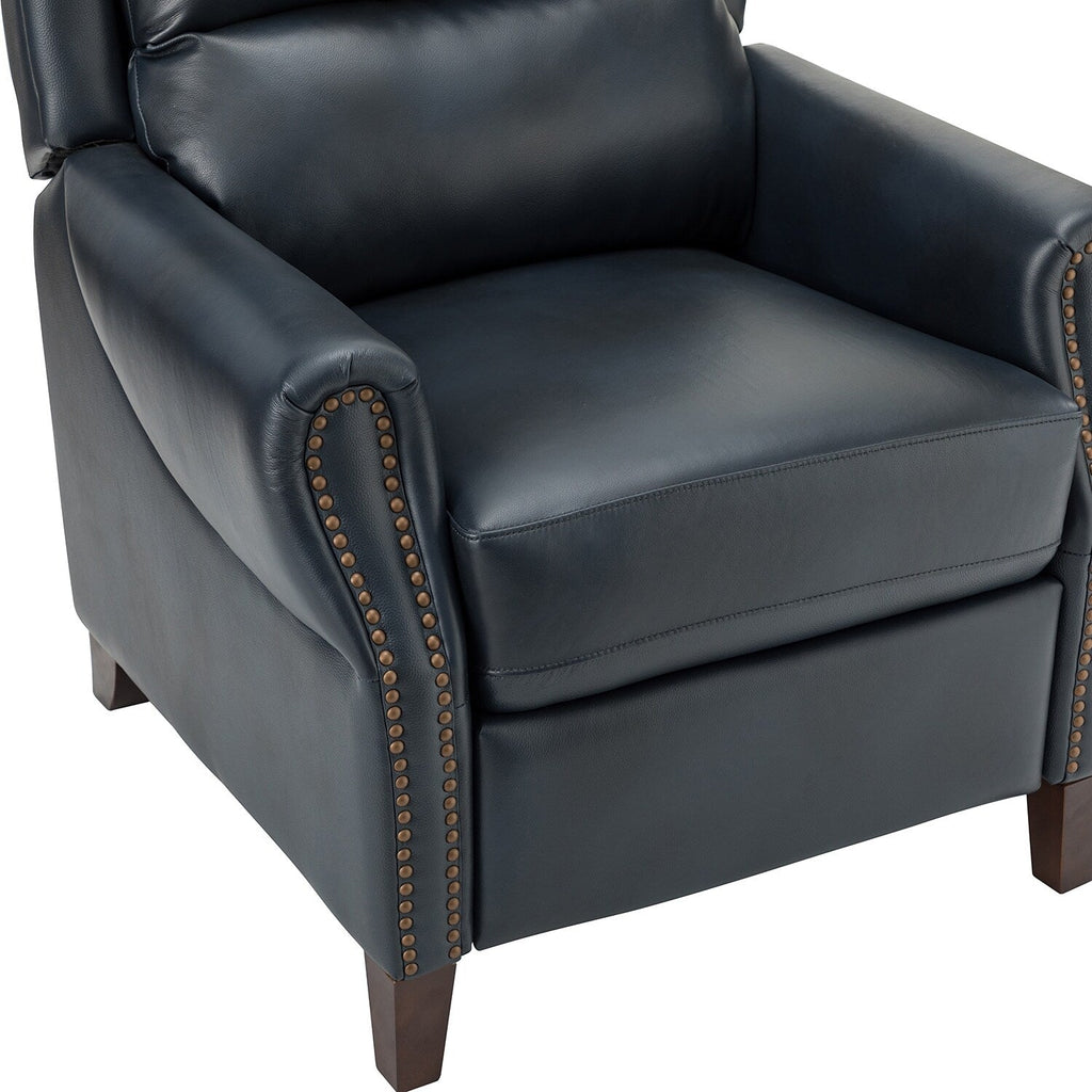 Fauteuil inclinable manuel large en cuir véritable Alicia 32,68