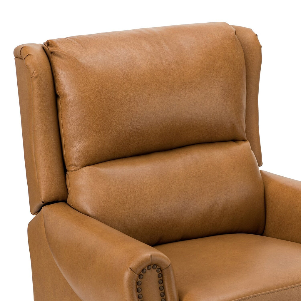 Fauteuil inclinable manuel large en cuir véritable Alicia 32,68