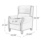 Fauteuil inclinable manuel large en cuir véritable Alicia 32,68