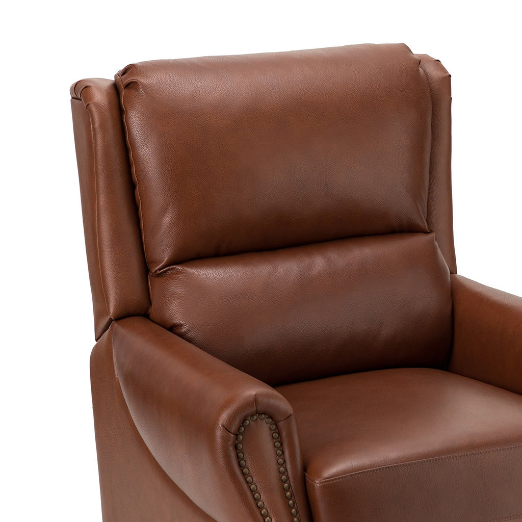 Fauteuil inclinable manuel large en cuir véritable Alicia 32,68