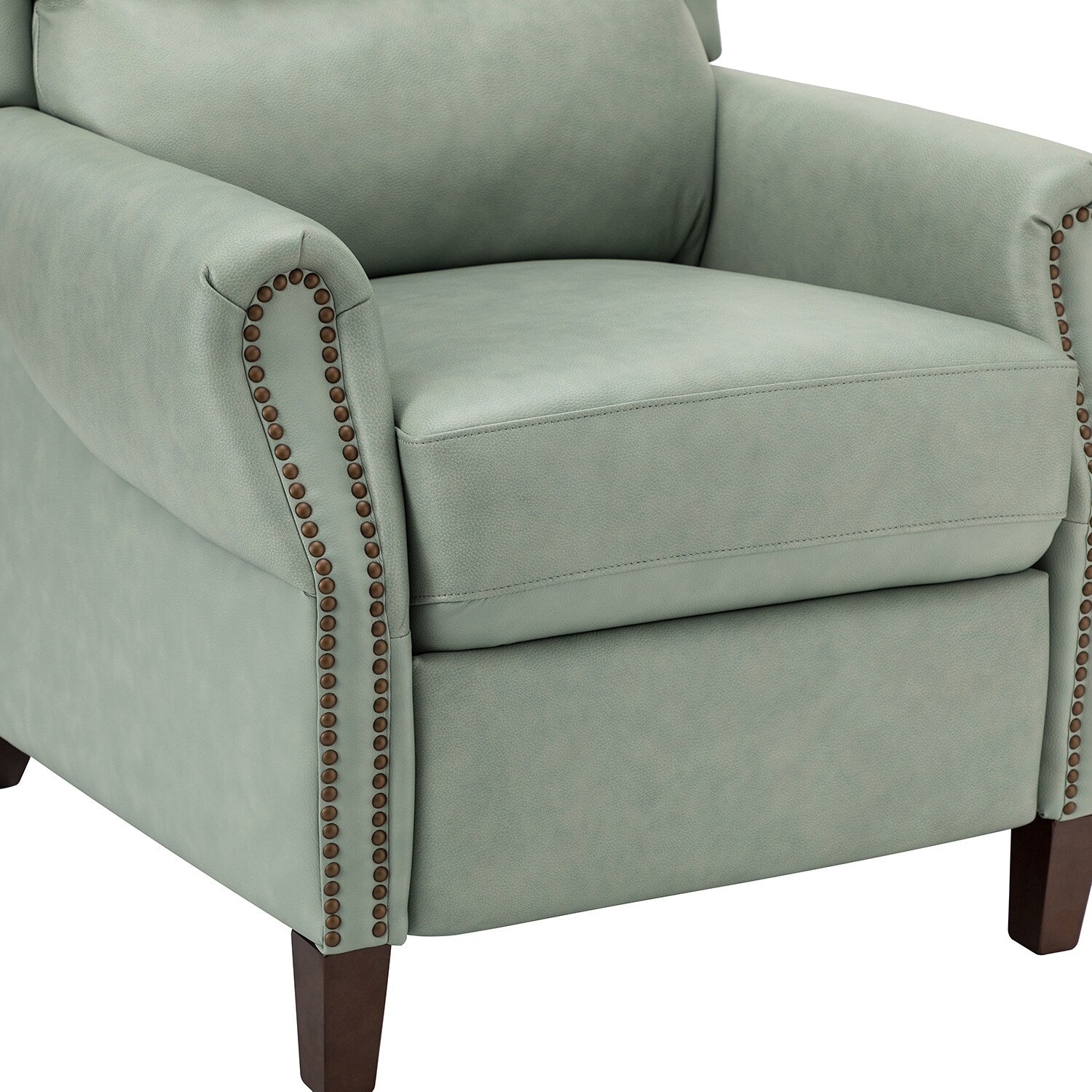 Fauteuil inclinable manuel large en cuir véritable Alicia 32,68