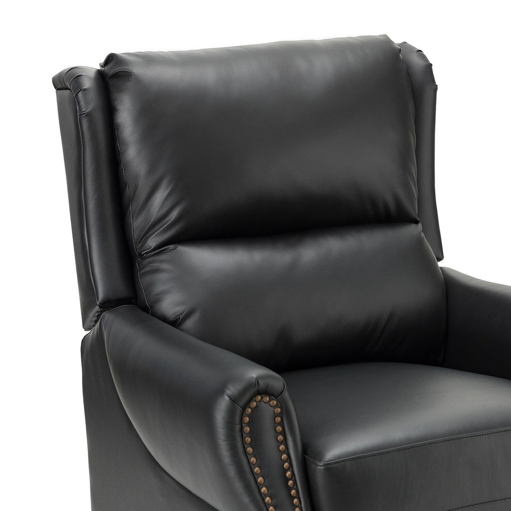 Fauteuil inclinable manuel large en cuir véritable Alicia 32,68
