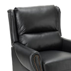 Fauteuil inclinable manuel large en cuir véritable Alicia 32,68