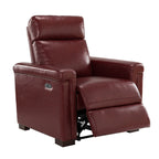 Fauteuil inclinable électrique classique contemporain Alicia 34,65 pouces de large en cuir véritable avec port USB